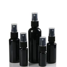 10 20 30 50ML Black Refillable Fine Mist Spray Bottle Perfume Sprayer Bottles Cosmetic Atomizers PET Rllqq