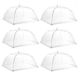 Dinnerware Sets 6 Pcs -Up Mesh Tent Anti- Mosquito Cover Plastic Fruit Grille Foldable Dinning Table