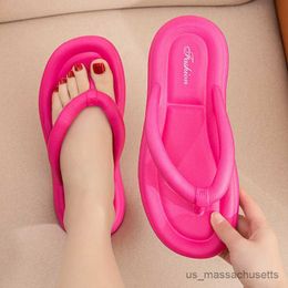 Slipper Summer Slippers for Girls Cute Candy Color Flip Flops Super Soft Slipper Anti-slip Beach Slippers House Slippers Big Size R230815