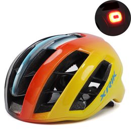 Cycling Helmets Rear Light Road Bike Helmet For Men Women Mtb Bicycle Riding With LED Rechargeable Safety 230814
