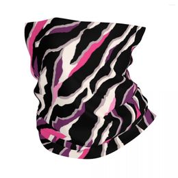 Scarves Zebra Skin Colourful Pattern Animal Bandana Neck Cover Printed Balaclavas Wrap Scarf Warm Headwear For Men Women Adult Washable