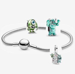 New Charms Bracelets for Women Fashion Popular Gifts with Box Designer Jewelry Disne Monsters Bracelet Set Diy Fit Bangle Green Pendant
