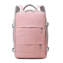 School Bags Pink Women Travel Backpack Water Repellent Anti-Theft Stylish Casual Daypack Bag with Luggage Strap USB Charging Port Backpack 230814