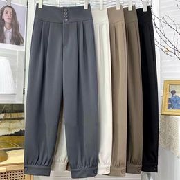 Women's Pants Casual High Waist Harlan Women Autumn Winter Loose Wide-leg Female Fashion Bloomers Trousers Pantalon Femme 23601