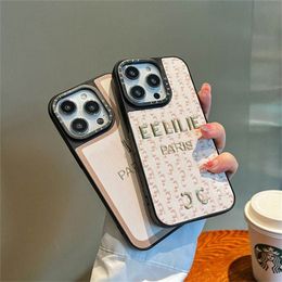 Fashion Light Luxury Apple Phone Covers 12/13/14 Promax Premium 13Pro Brand Logo Pattern Vertical Grain Phones Case Full Cellphone Cases