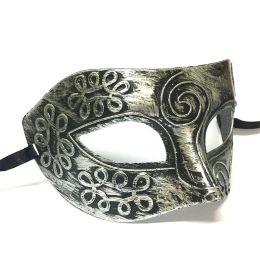 Gold and Silver Retro Venetian Masks Roman Gladiator Halloween Party Mask Man Woman Children Mardi ZZ