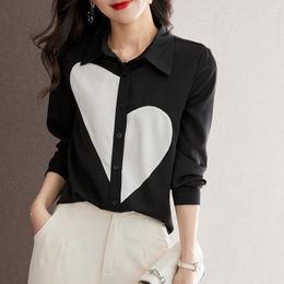 Women's Blouses Shirt For Women Fashion Woman Blouse 2023 Autumn Commuter Thin White Shirts Office Lady OL Long-sleeved Tops Mujer