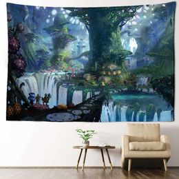 Tapestries Tree Forest Tapestry Wall Hanging Style Living Room Bedroom Home Decor