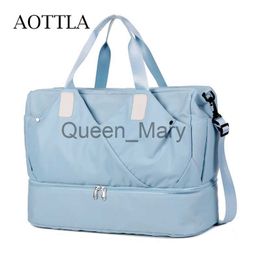 Duffel Bags AOTTLA Large Travel Bag High Quality Sports Fitness Bag Women's Shoulder Bag MultiFunction Ladies Crossbody Bag Casual Handbags J230815