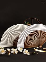 Decorative Figurines Diy Xuan Paper Fan Blank Chinese Brush Calligraphy Ink Painting Creation Hand-Held Folding Fans For Summer Use Gifts