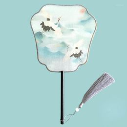 Decorative Figurines Chinese Style Vinatge Hand Fan Vintage Dance Hanfu Party Wedding Favor Gift For Guests Fabric