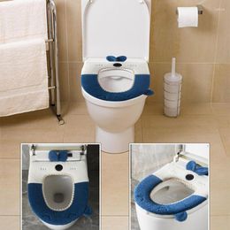 Toilet Seat Covers Pads Thickened Plush O-Type Warm Cushion Universal Reusable Winter Cover