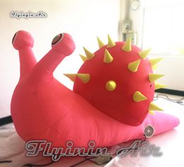 wholesale Customised Animal Model Cute Inflatable Punk Snail 2.5m/5m Length Pink Snail For Zoo Park And Music Festival Decoration