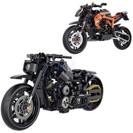 Blocks 1 8 KTM1290 Motorcycles Model Brick City Speed Modern High tech Motobike Building Toys Kids Gifts 230814