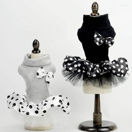 Dog Apparel Pet Clothes Polka Dot Dresses For Small Dogs Princess Wedding Dress Spring Summer Yorkies Ropa Perro