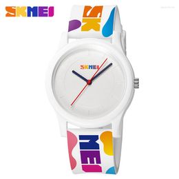 Wristwatches SKMEI 1880 Quartz Kids Watches Cartoon Patterm Strap Lady Girl Children 5Bar Waterproof Fashion Relogio Feminino.