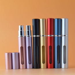 Portable Metallic Refillable Empty Mini Perfume Aftershave Atomizer Spray Bottle Holder for Travel Purse 5ML Bhjwg