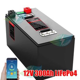 12V 300Ah LiFePO4 Battery Pack With BMS Lithium Power Golf Cart Batteries RV Campers Off-Road Off-grid Solar energy