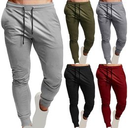 Men's Pants Little House Big Chinos Slim Fit Sports Casual Solid Color Versatile Running Training Fitness