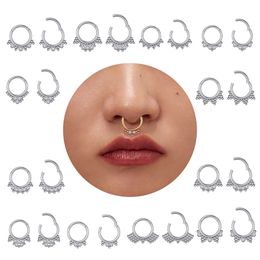 Labret Lip Piercing Jewellery Nose Ring Nipple Zircon Nail Fashion Body Septum Stainless Steel Earrings Nostril 16G 230814