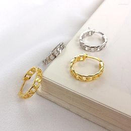 Stud Earrings WPB S925 Sterling Silver Women Hollow Out Circle Chain Luxury Jewellery Girl Wedding Gift Festival Trend