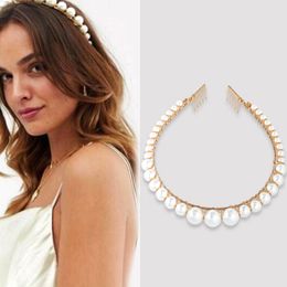 Wedding Hair Jewelry Style Temperament Pearl Hair Hoop Classic Versatile Personality Trend Pearl Hair Accessories 230815