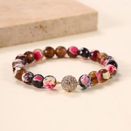 Strand Sky Agate Stone Bracelet Women's Senior Classic Accessories Prayer Charm Jewellery Pulsera De Cuentas Mano