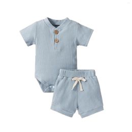 Clothing Sets 2Pcs Unisex Baby Winter 0-18 Month Born Cozy Knit Sweater Elastic Waist Pants For Toddler