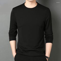Men's T Shirts Causal Fashion Solid Colour Long Sleeved Tops Slim Spring Autumn O-neck Comfortable Simple Quick Dry T-shirts Clothing