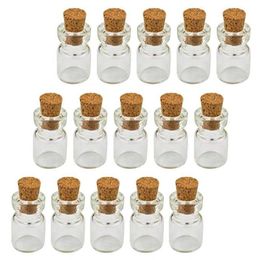 05ML 10X18X5MM Small Mini Clear Glass Cork Vials with Wood Stoppers/ Message Weddings Wish Jewellery Party Favours Bottle Tube Lifit