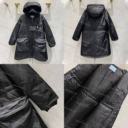 Winter Outdoor Down Jacket Leisure Sports Hooded Function Wind Drawstring Waist Design Womens Fashion Classic Coat