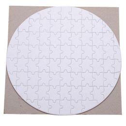 Round Shaped Sublimation Blanks Puzzles Jigsaw Puzzle DIY Puzzles Heat Press Transfer Crafts Blank Puzzle Sublimation Puzzle Blanks Fiamw