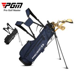 Golf Bags PGM Portable Golf Stand Bag with Braces Men Women Bracket Stand Support Lightweight Golf Bagpack Adult Golf Club Bag QB074 230814