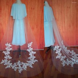 Bridal Veils 1T Appliques Wedding Long Veil With Comb Accessoires Bride One Layer