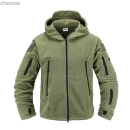 Tactical fleece jacket Military Uniform Soft Shell Casual Hooded Jacket Men Thermal Army Clothing HKD230815