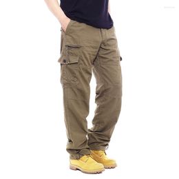 Men's Pants Men Casual Military Tactical Joggers Cargo Cotton Loose Male Multi-Pocket Outdoor Hiking Trekking Straight Trousers