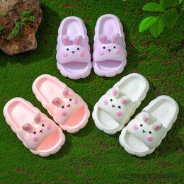 Slipper Cute 2023 New Summer Kids Slippers Rabbit Children Baby Soft Home Slippers Waterproof Non-slip Boys Girls Beach Shoe R230815