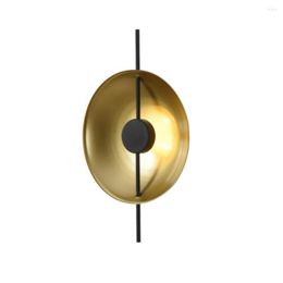 Wall Lamp Nordic Designer Luxury Golden Oval Led For Living Room Bedroom Home Decoration Accessories Sconce Loft Light Fixtures