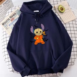 Men's Hoodies Horrible Catoon Hooodies Halloween Print Woman Streetwear Tops Oversized Trendy Korean Clothes Casual Vintage Sweatshirt