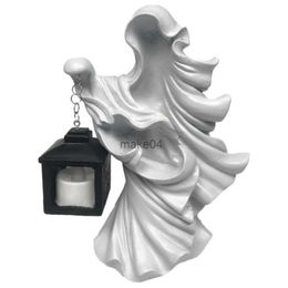 Novelty Items Messenger Hell Garden Statue Ornaments For Scary Graveyard Lawn Patio Night Lights Sculpture Horror Halloween Home Decorations J230815