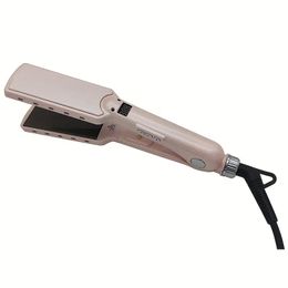 2-in-1 Electric Hair Straightener and Curling Iron with Tourmaline Ceramic and Titanium Technology for All Hair Types