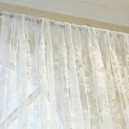 Curtain White lace tulle Curtains sheer for living room bedroom window European curtain drapes
