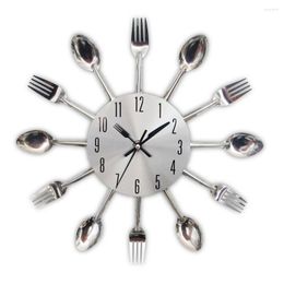 Wall Clocks Design Clock Kitchen Spoon Modern Creative Fashion Metal Silent Personalised Klock Home Decoration
