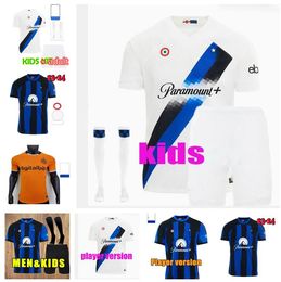 2023 2024 LUKAKU soccer jerseys BARELLA INTERS DZEKO MILANS LAUTARO VIDAL J. CORREA 22 23 24 football shirt CALHANOGLU GAGLIARDINI Men kids Yellow 3rd BROZOVIC