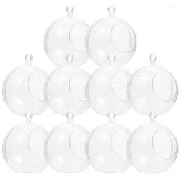 Candle Holders Christmas Decoration Ball Clear Ornament Hanging Plastic Bubbles Fillable Decorative Fake Balls