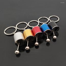 Keychains Car Gear Box Key Chain Rings Imitation 6 Speed Manual Car-styling Knob Shift Gearbox Stick Keychain Keyring Gift