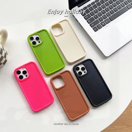 Plain Soft TPU Cases For Iphone 15 14 Pro Max Plus 13 12 11 X XS XR 8 7 Iphone15 Fashion Silicone Solid Color Black Rose Red Green Brown Mobile Phone Back Cover