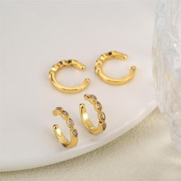 Backs Earrings Zirconia Ear Piercings False Sleeves Without Accessories For Women Jewelry Gifts Girlfriends