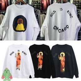 Men's Hoodies Sweatshirts Women's Jesus is the King's Sweatshirt High quality printed wool cotton zipper Z230815