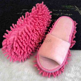 Slippers Plush Lazy Wiping Slippers Men Clean Slippers Floor Cleaning Mopping Shoe Cover Home|Floor X230519